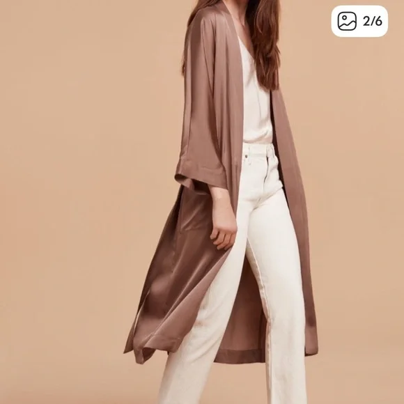 Wilfred Satin Robe - Picture 1 of 9